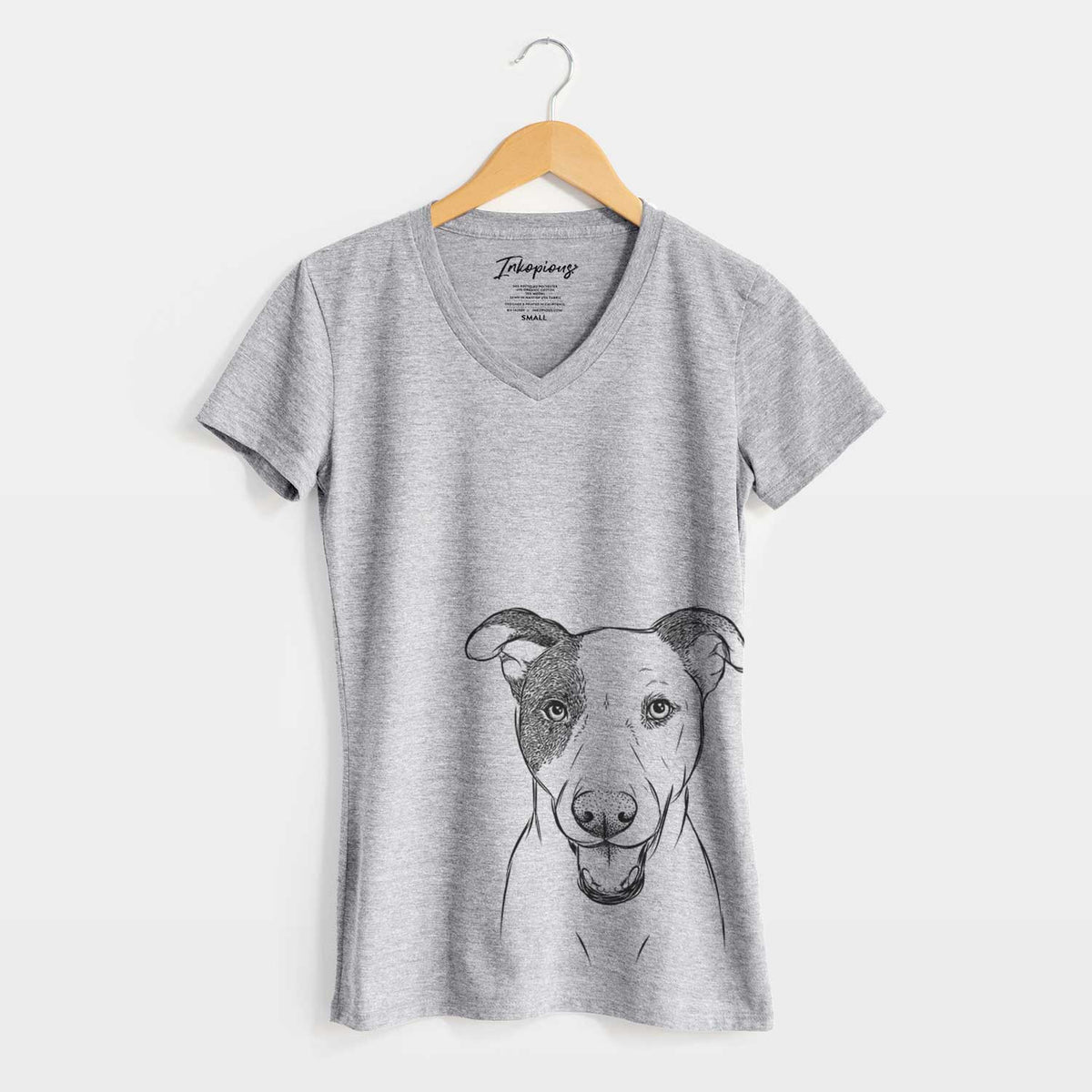 Bare Bucky the Mixed Breed - Women's V-neck Shirt