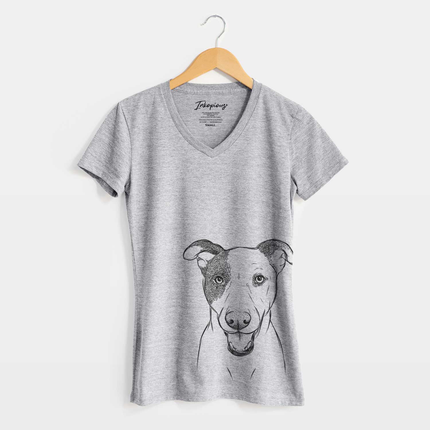 Bare Bucky the Mixed Breed - Women's V-neck Shirt