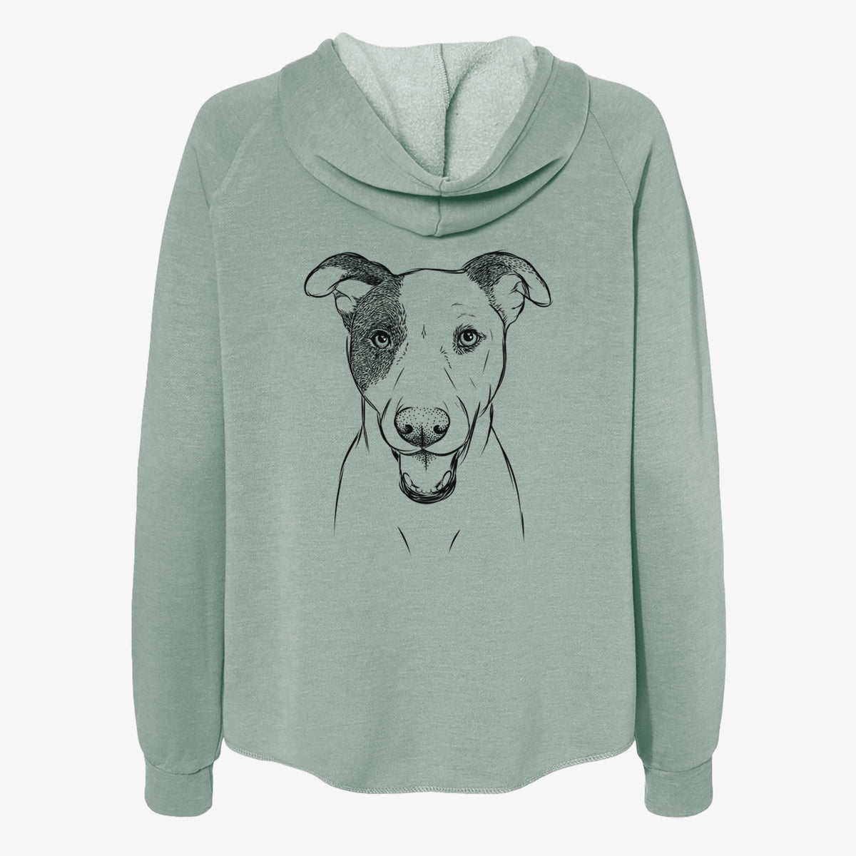 Bucky the Mixed Breed - Women's Cali Wave Zip-Up Sweatshirt