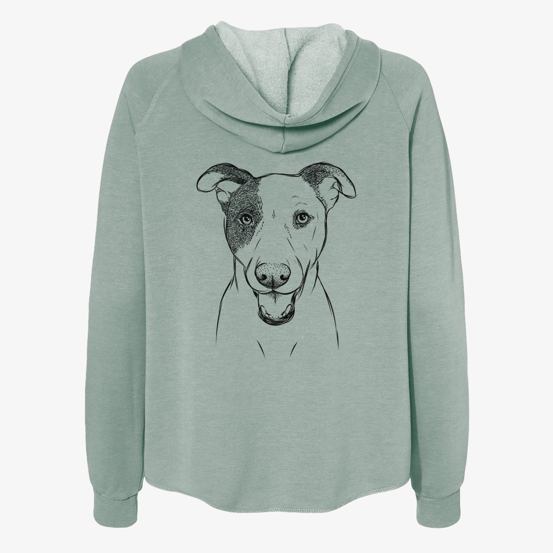 Bucky the Mixed Breed - Women's Cali Wave Zip-Up Sweatshirt