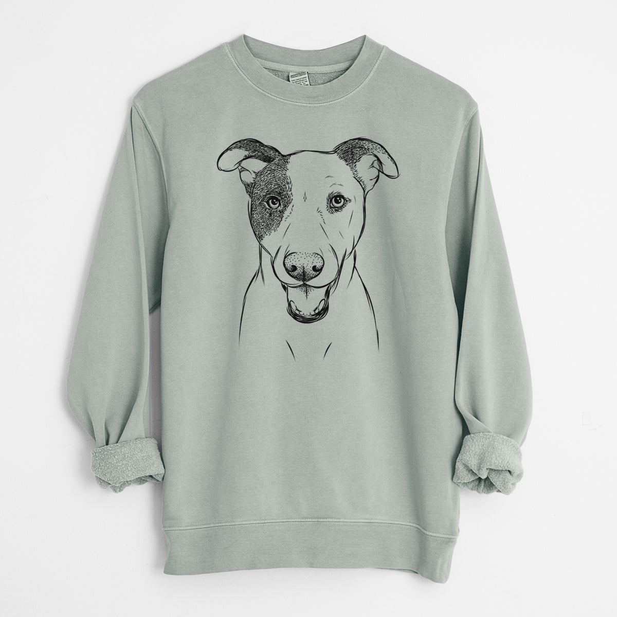 Bare Bucky the Mixed Breed - Unisex Pigment Dyed Crew Sweatshirt
