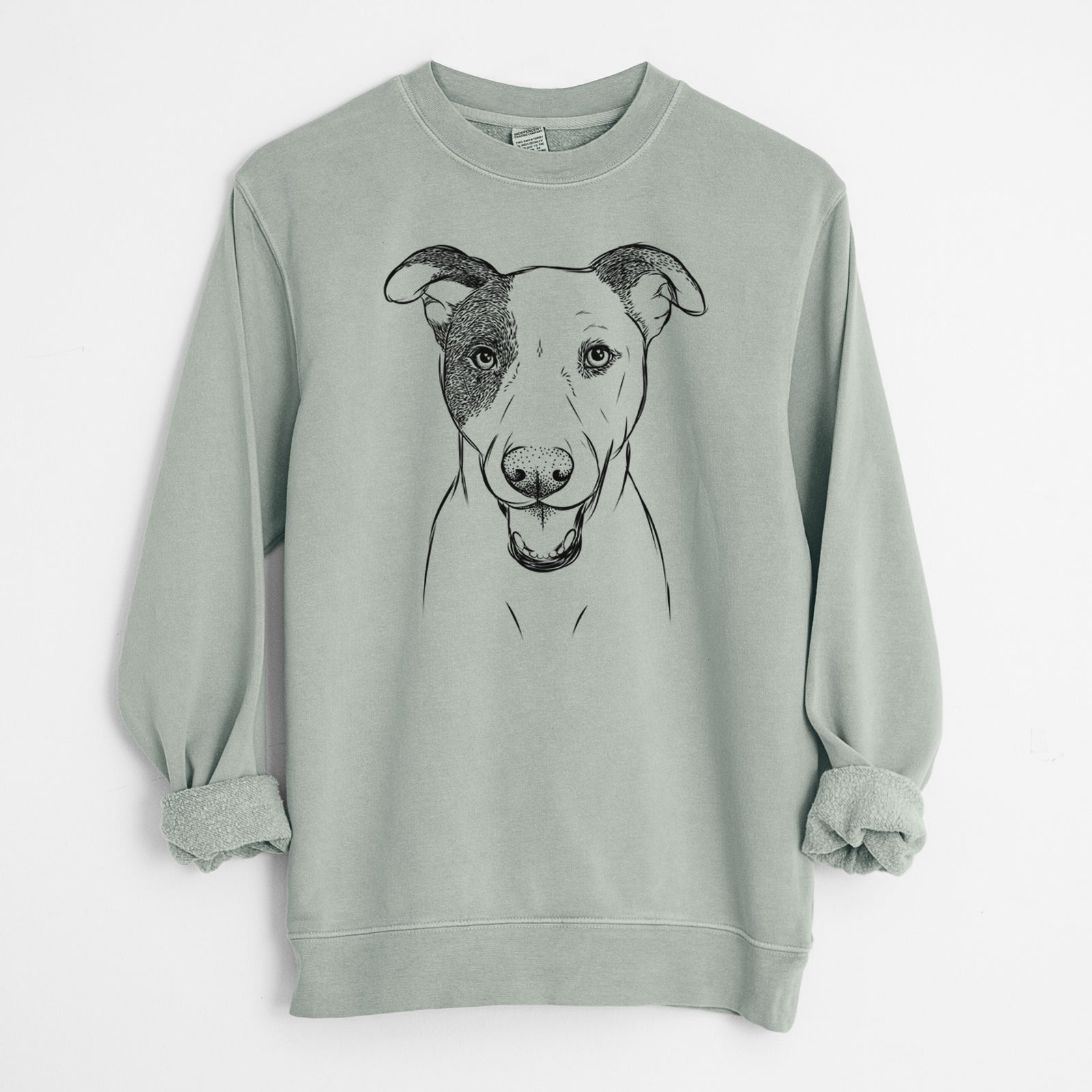 Bare Bucky the Mixed Breed - Unisex Pigment Dyed Crew Sweatshirt