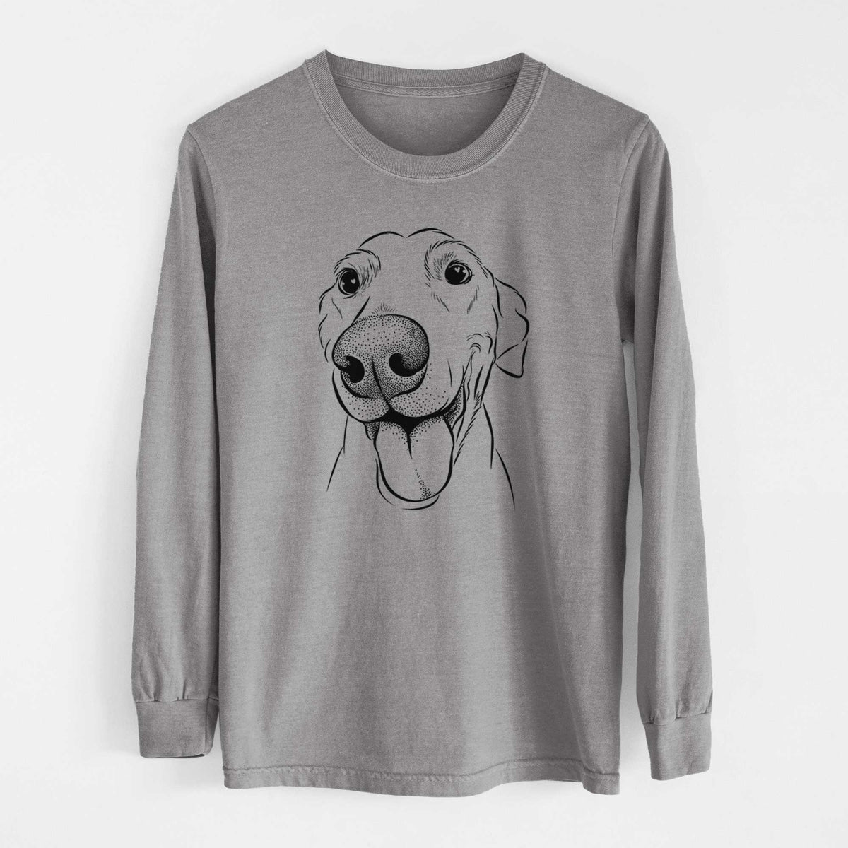 Bare Buddy the Buddy the Sato / American Village Dog - Heavyweight 100% Cotton Long Sleeve
