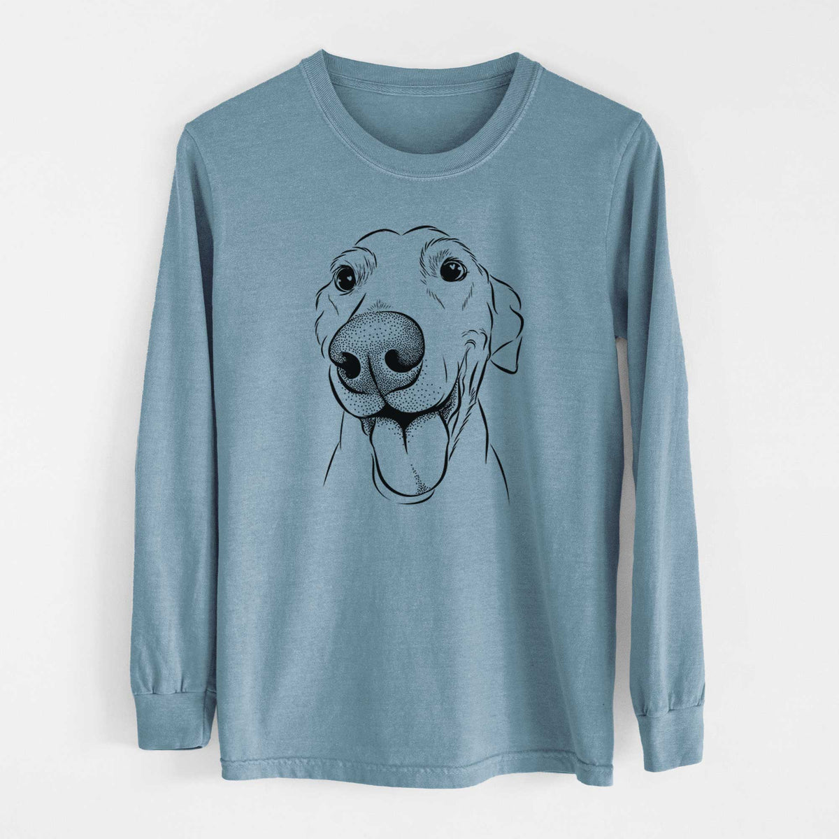 Bare Buddy the Buddy the Sato / American Village Dog - Heavyweight 100% Cotton Long Sleeve