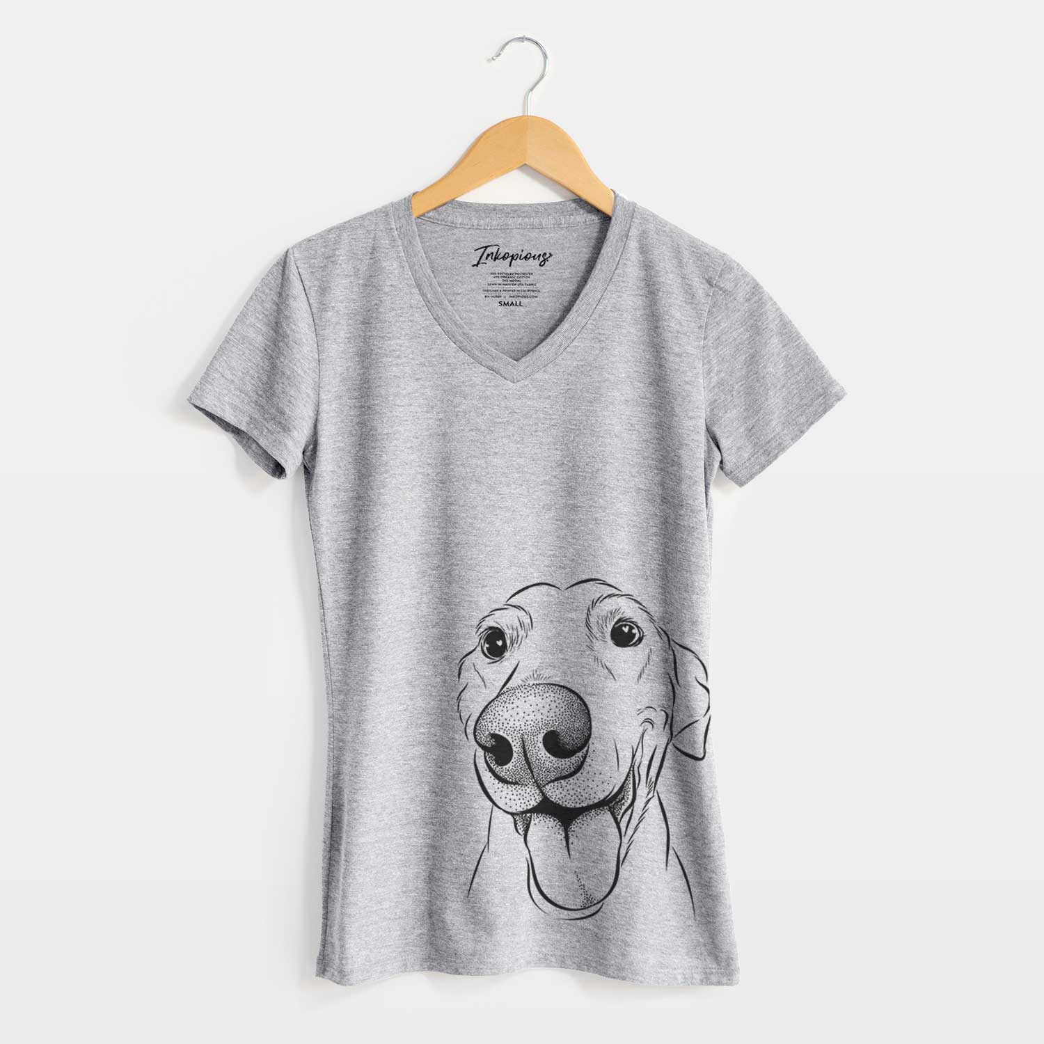 Bare Buddy the Buddy the Sato / American Village Dog - Women's V-neck Shirt