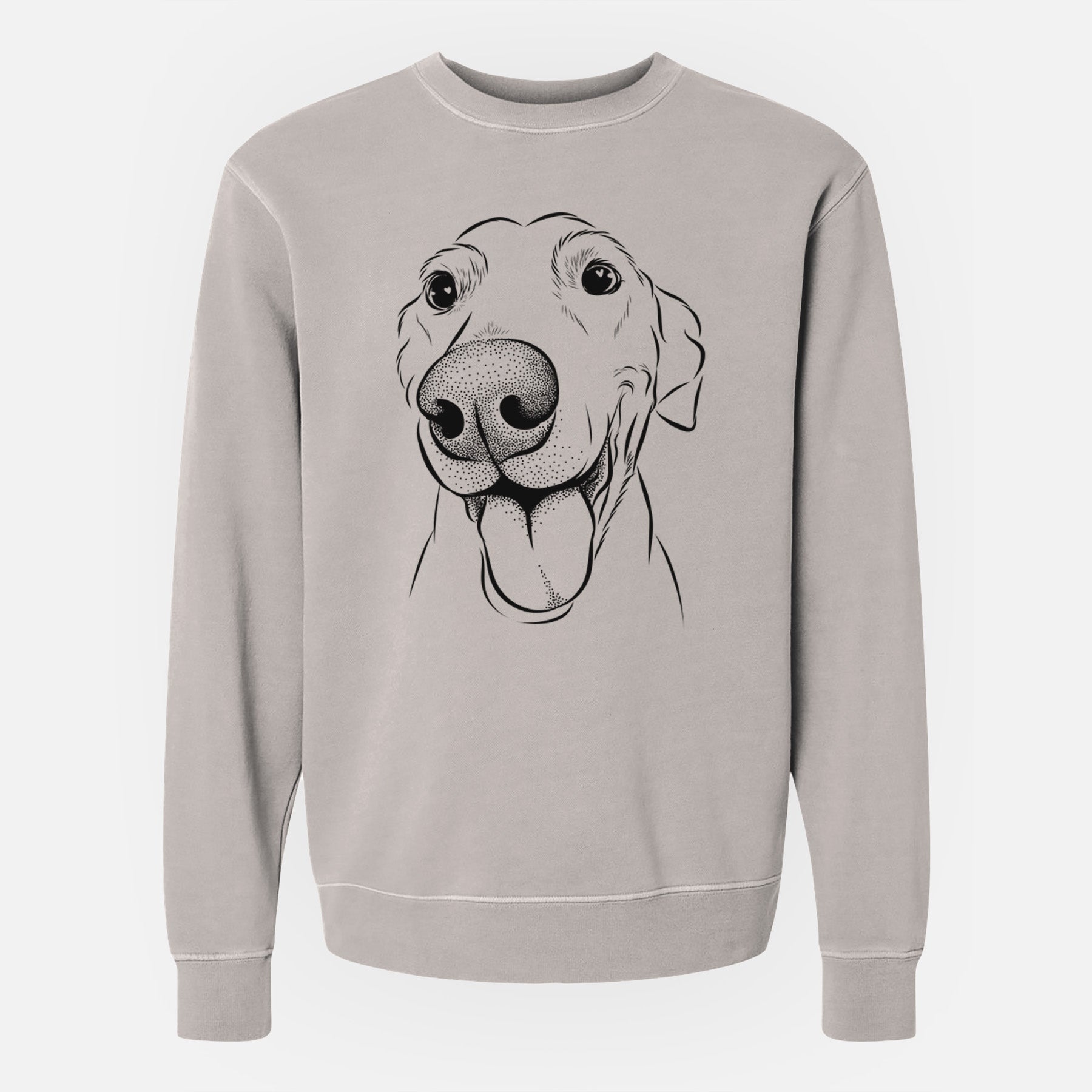 Bare Buddy the Buddy the Sato / American Village Dog - Unisex Pigment Dyed Crew Sweatshirt