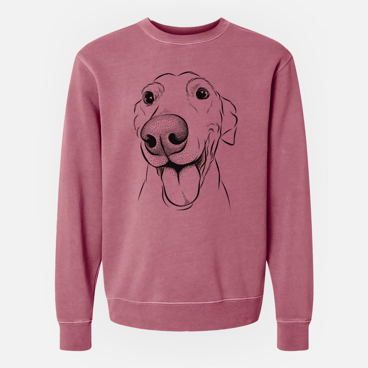 Bare Buddy the Buddy the Sato / American Village Dog - Unisex Pigment Dyed Crew Sweatshirt