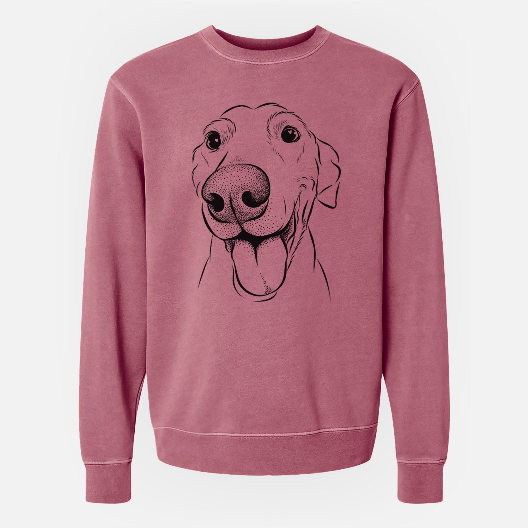 Bare Buddy the Buddy the Sato / American Village Dog - Unisex Pigment Dyed Crew Sweatshirt