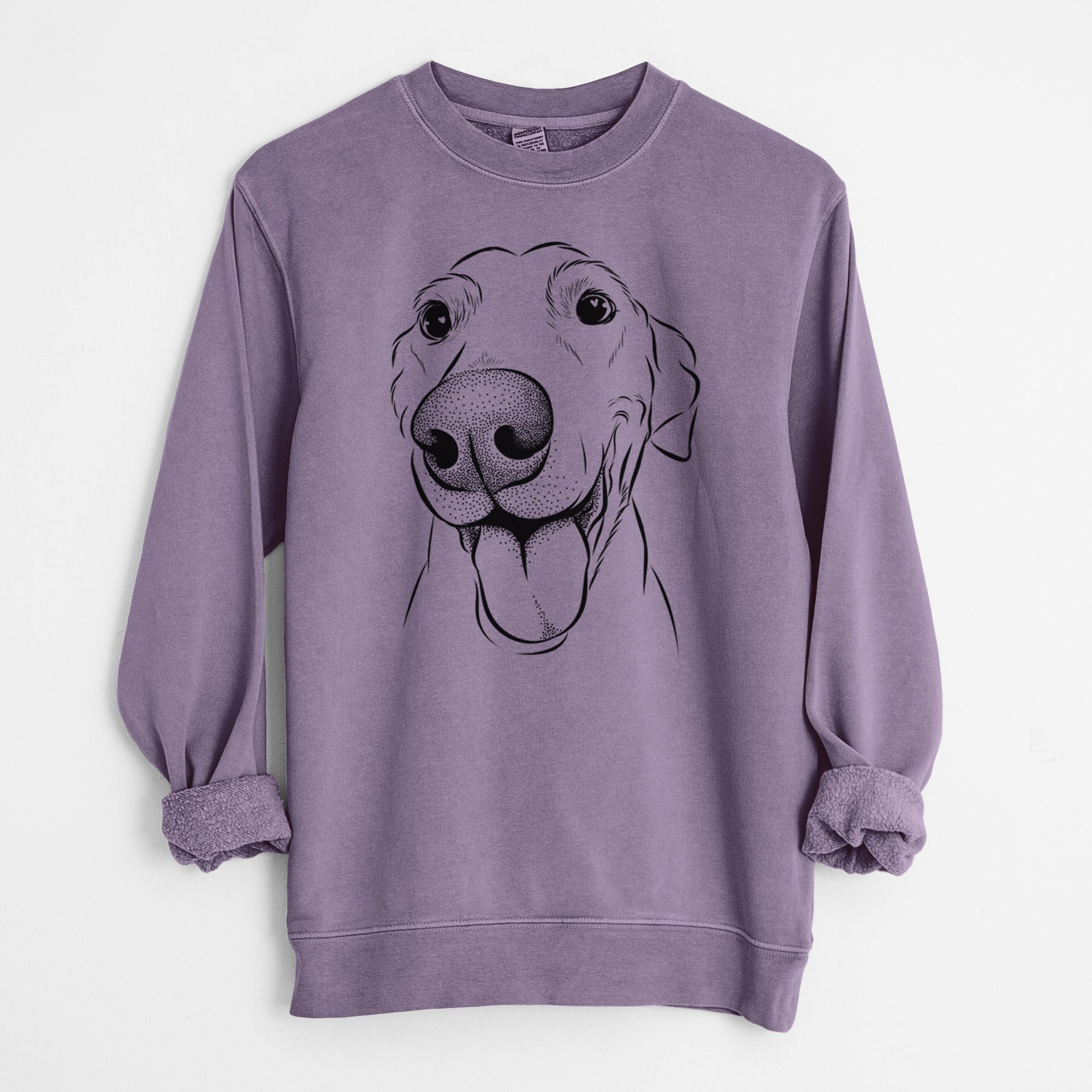 Bare Buddy the Buddy the Sato / American Village Dog - Unisex Pigment Dyed Crew Sweatshirt