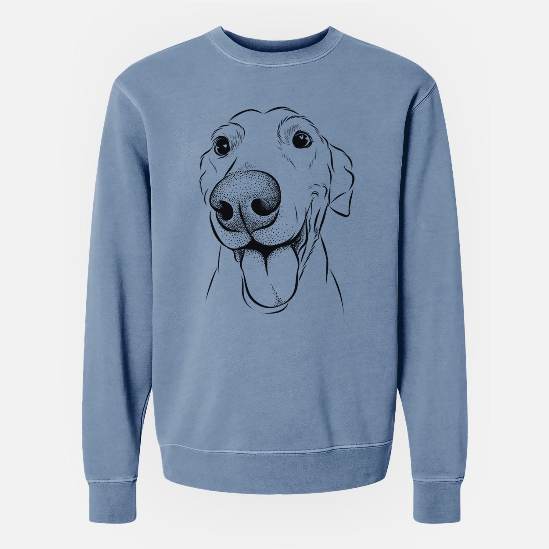 Bare Buddy the Buddy the Sato / American Village Dog - Unisex Pigment Dyed Crew Sweatshirt