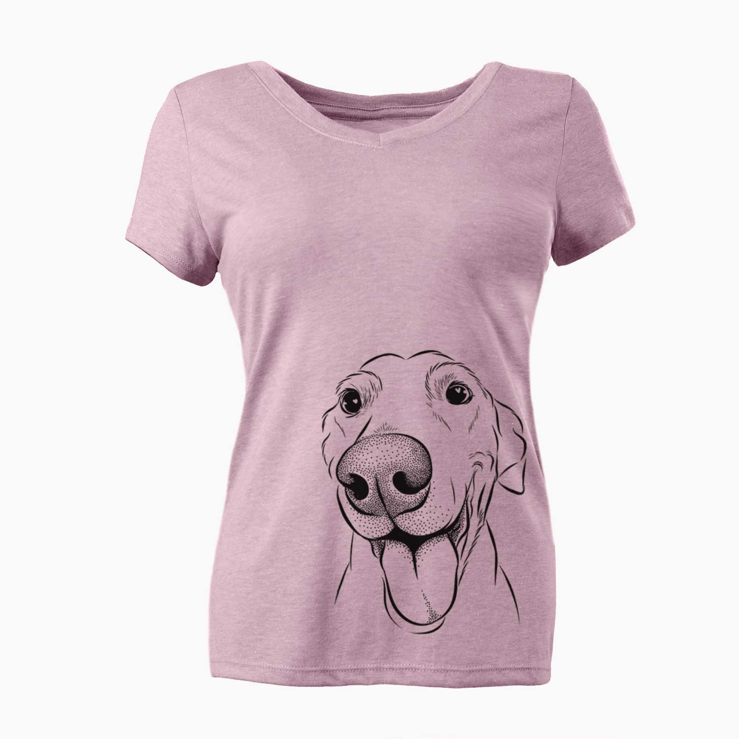 Bare Buddy the Buddy the Sato / American Village Dog - Women's V-neck Shirt