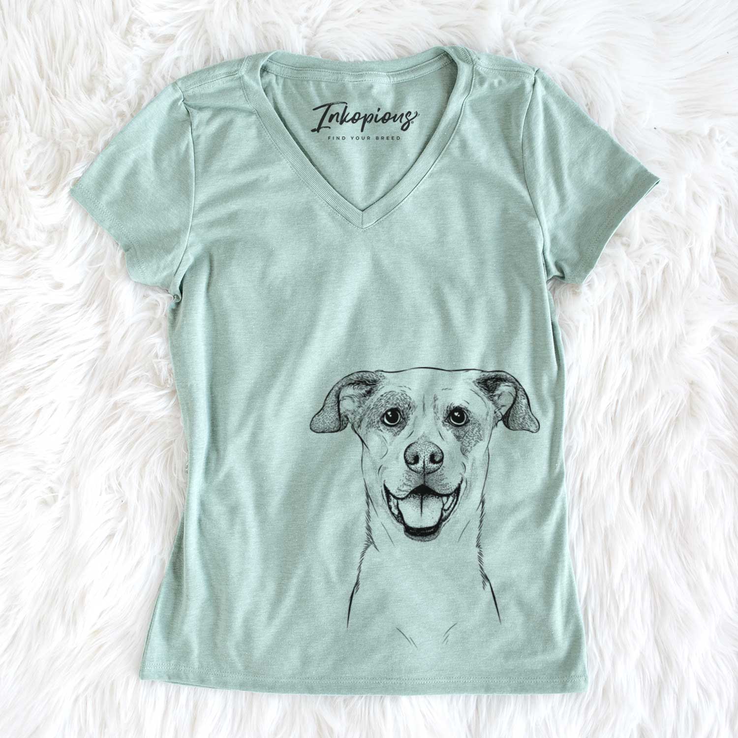Bare Buffy the Mixed Breed - Women's V-neck Shirt