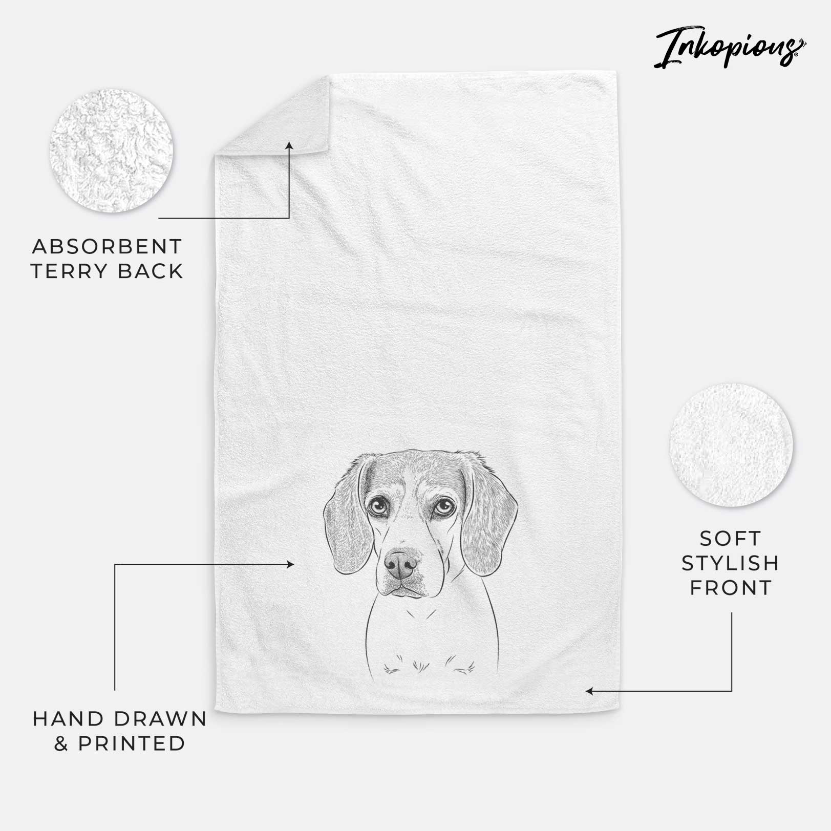 Bumbee the Beagle Decorative Hand Towel