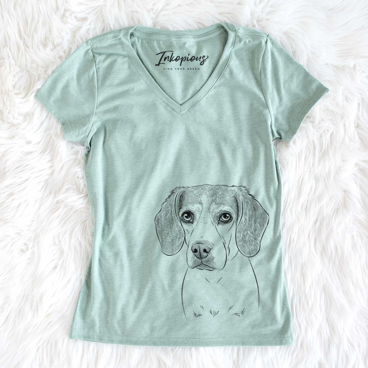 Bare Bumbee the Beagle - Women's V-neck Shirt