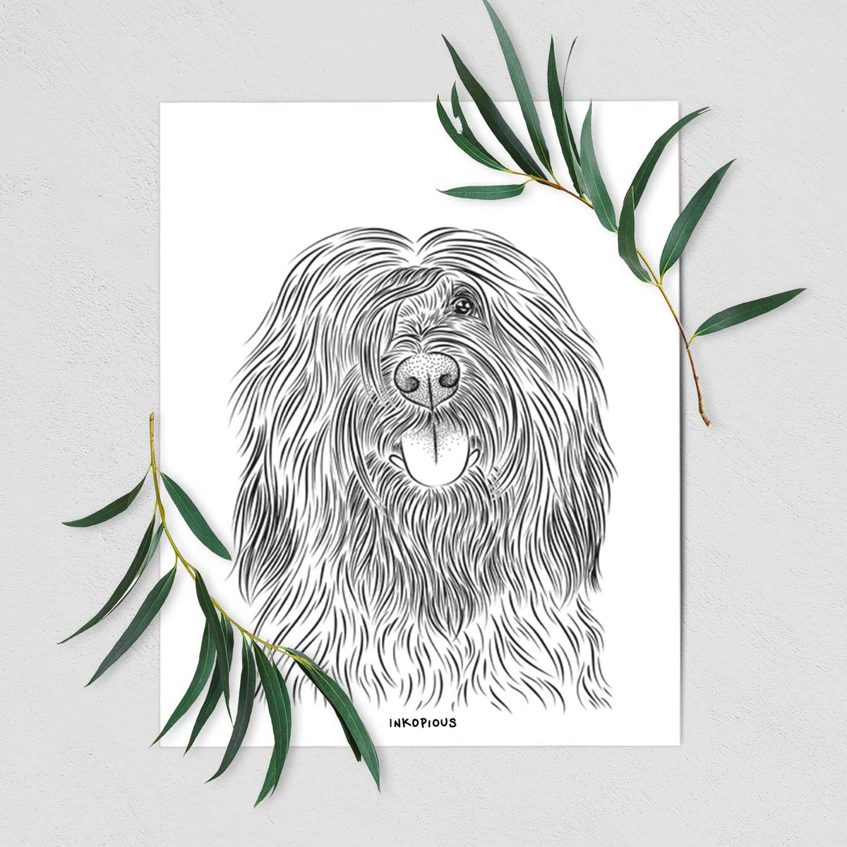 Bundy the Briard Art Print