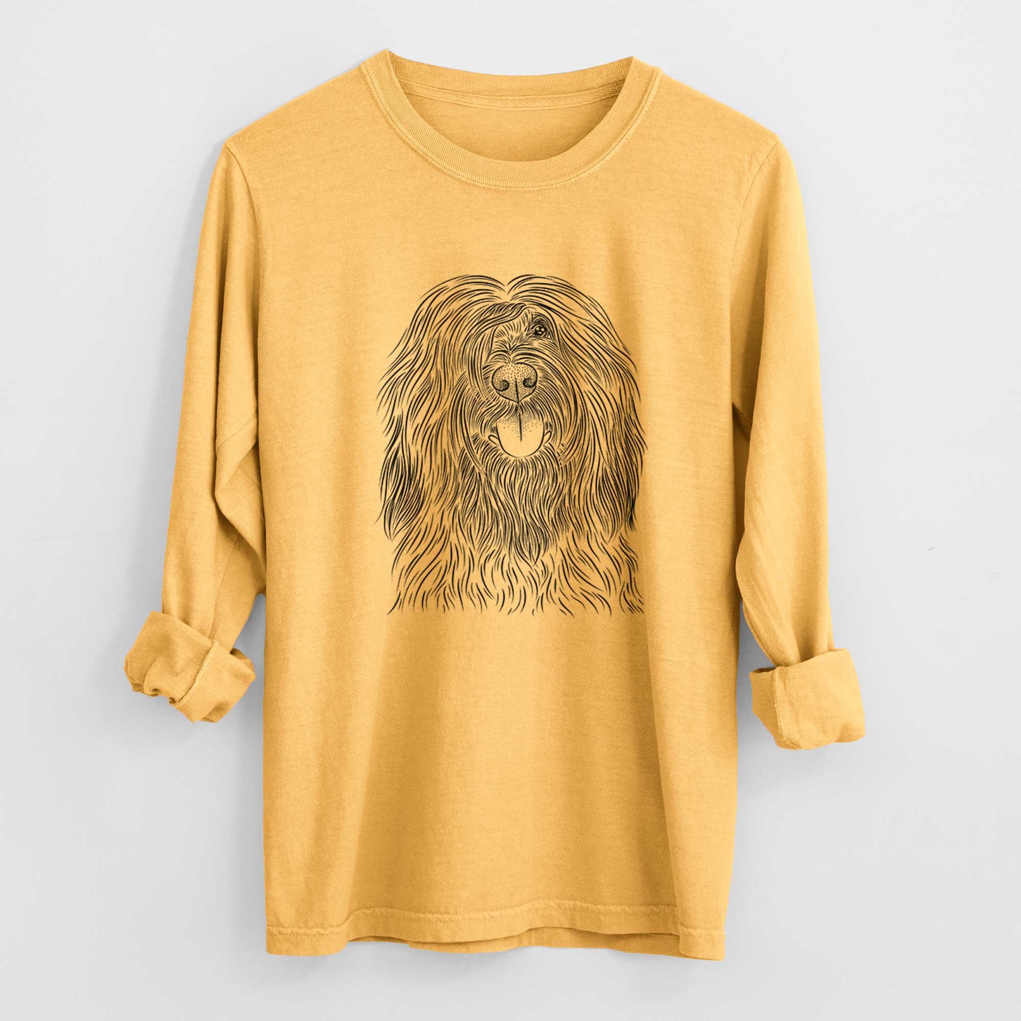 Bare Bundy the Briard - Heavyweight 100% Cotton Long Sleeve