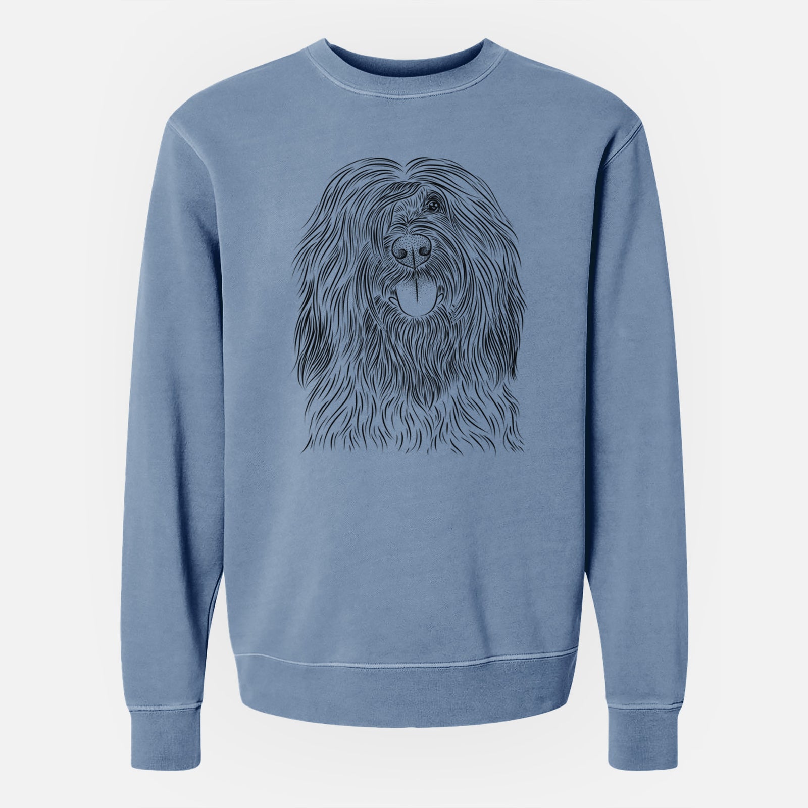 Bare Bundy the Briard - Unisex Pigment Dyed Crew Sweatshirt