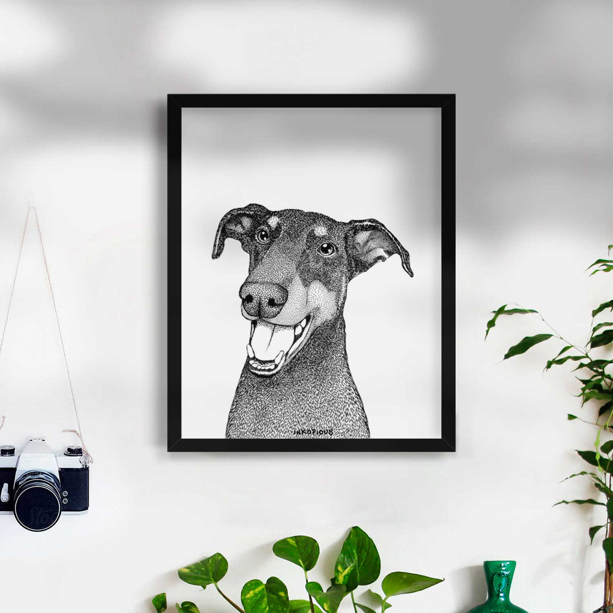 Bunnie the Doberman Pinscher Art Print