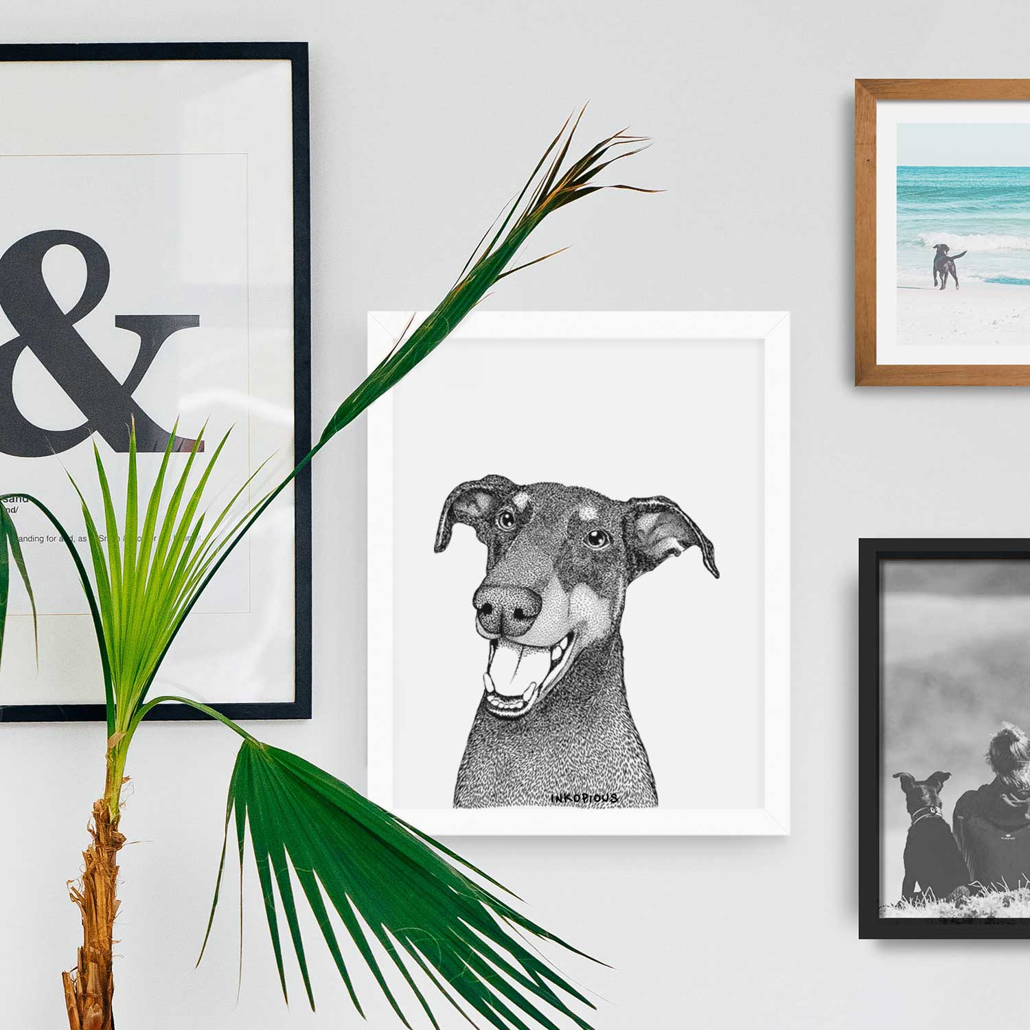 Bunnie the Doberman Pinscher Art Print