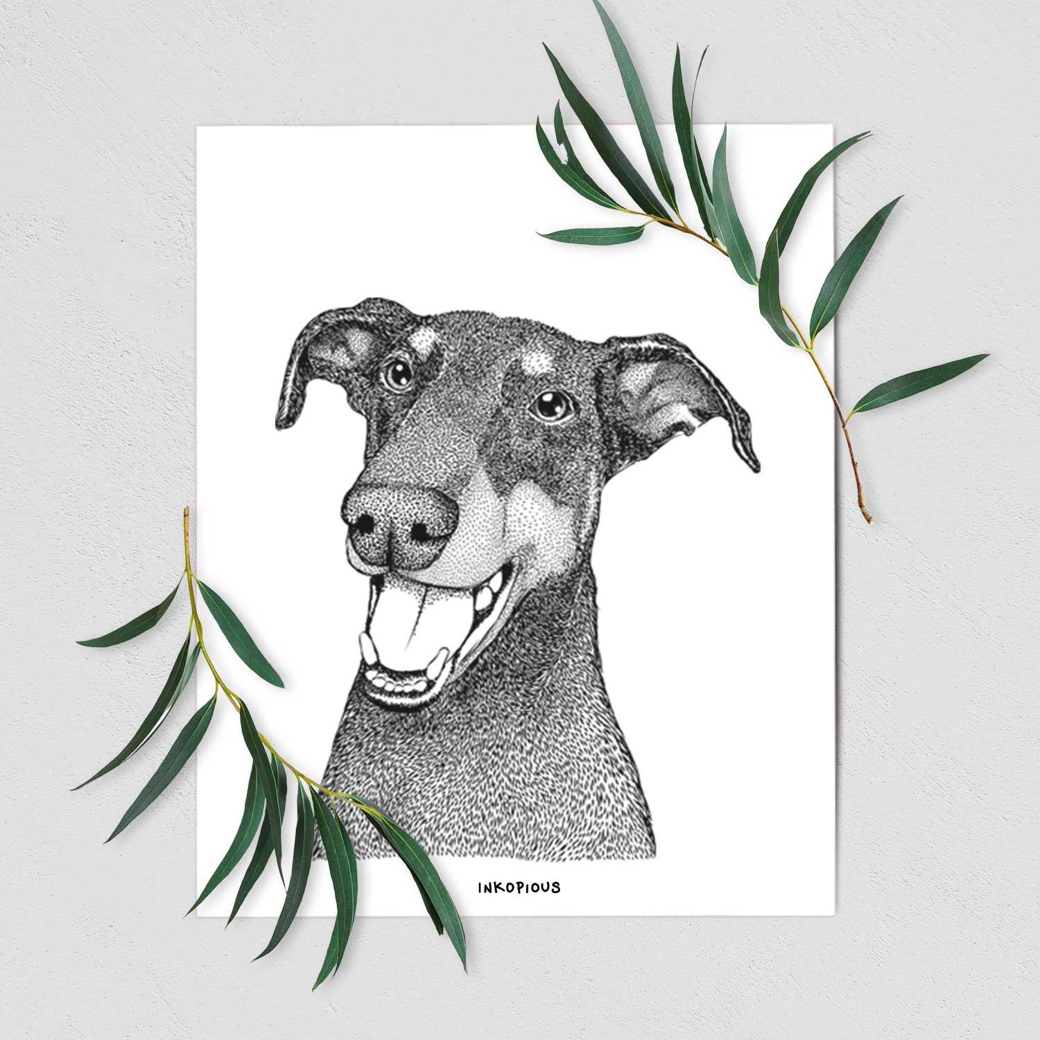 Bunnie the Doberman Pinscher Art Print