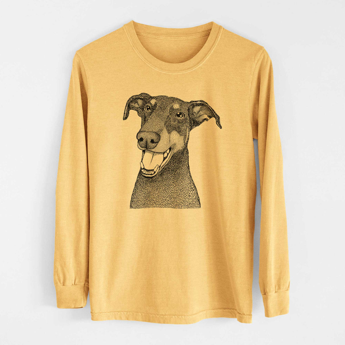Bare Bunnie the Doberman Pinscher - Heavyweight 100% Cotton Long Sleeve