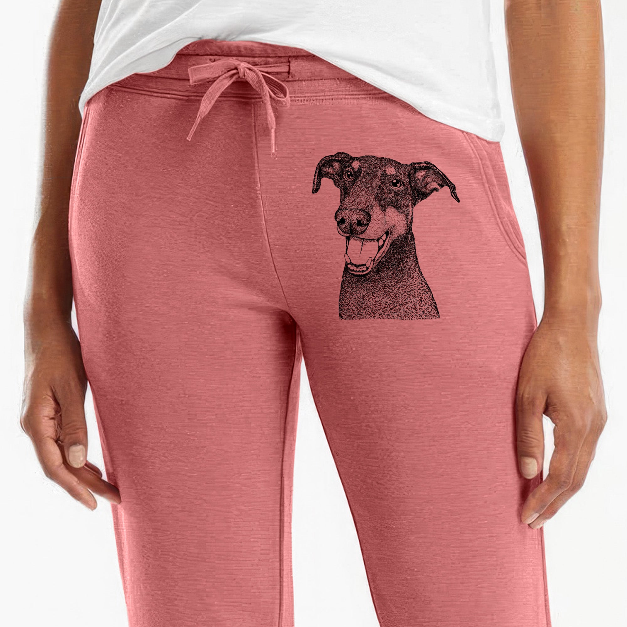 Bunnie the Doberman Pinscher - Women's Cali Wave Joggers