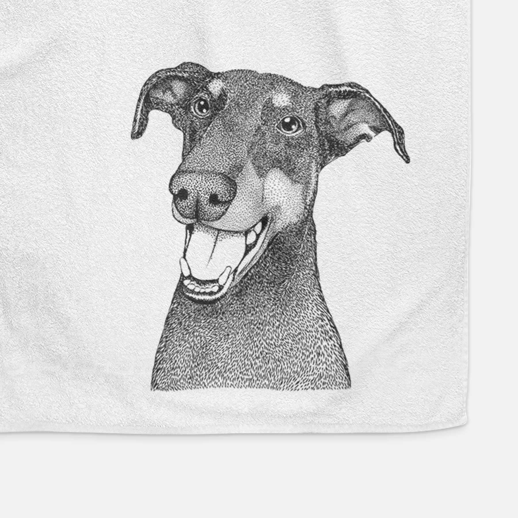 Bunnie the Doberman Pinscher Decorative Hand Towel