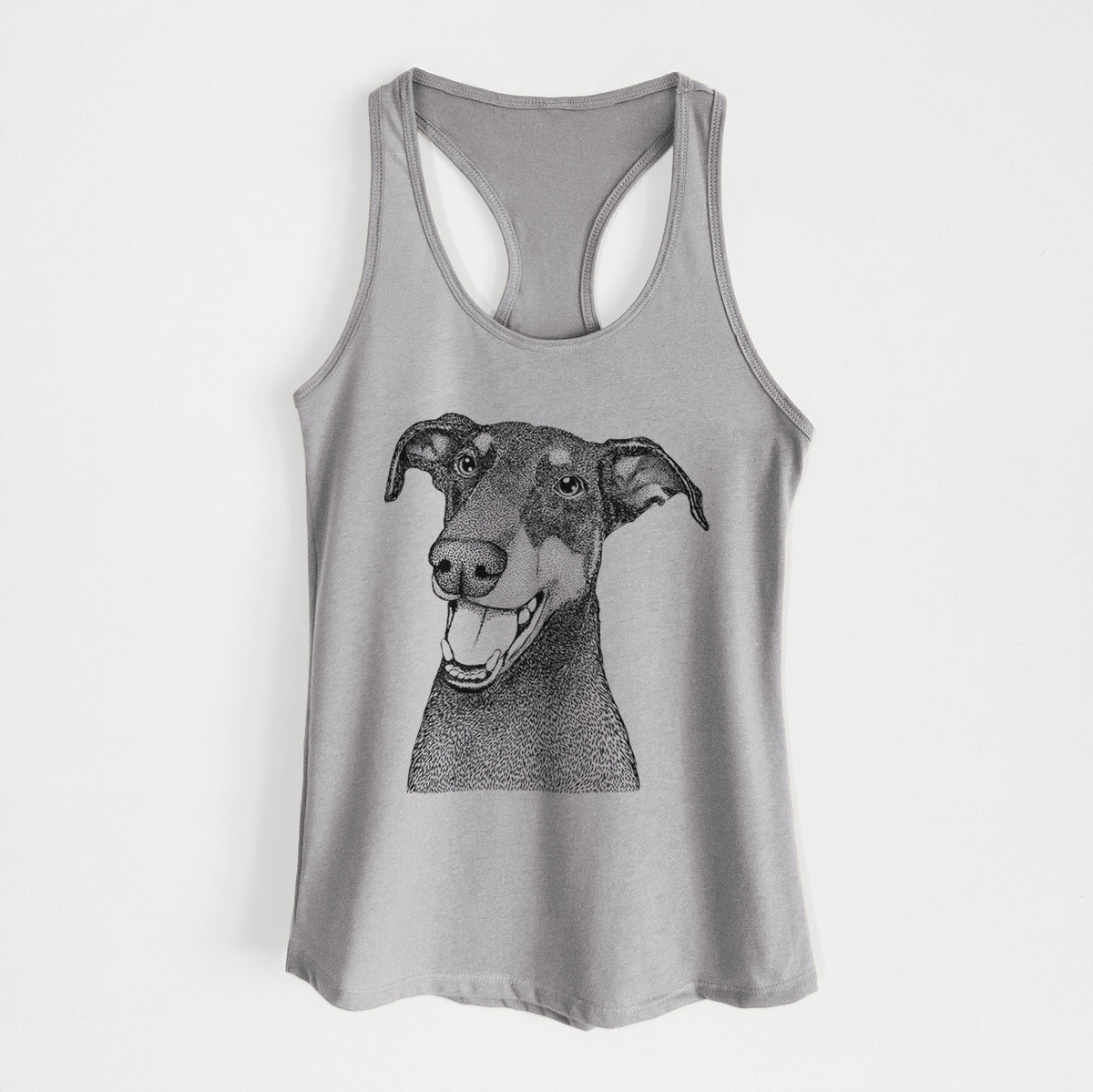 Bunnie the Doberman Pinscher - Women&#39;s Racerback Tanktop