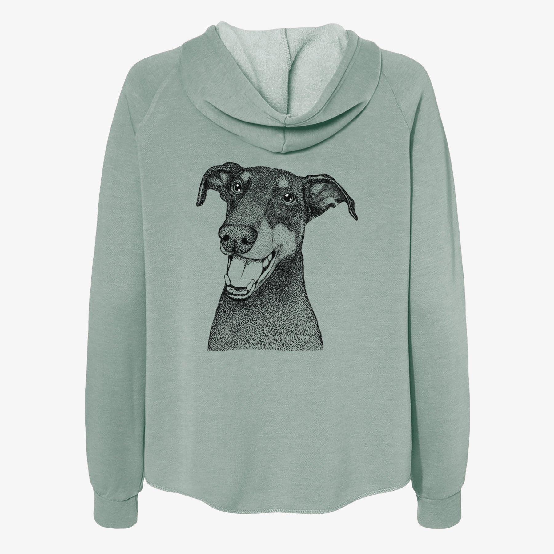 Bunnie the Doberman Pinscher - Women's Cali Wave Zip-Up Sweatshirt