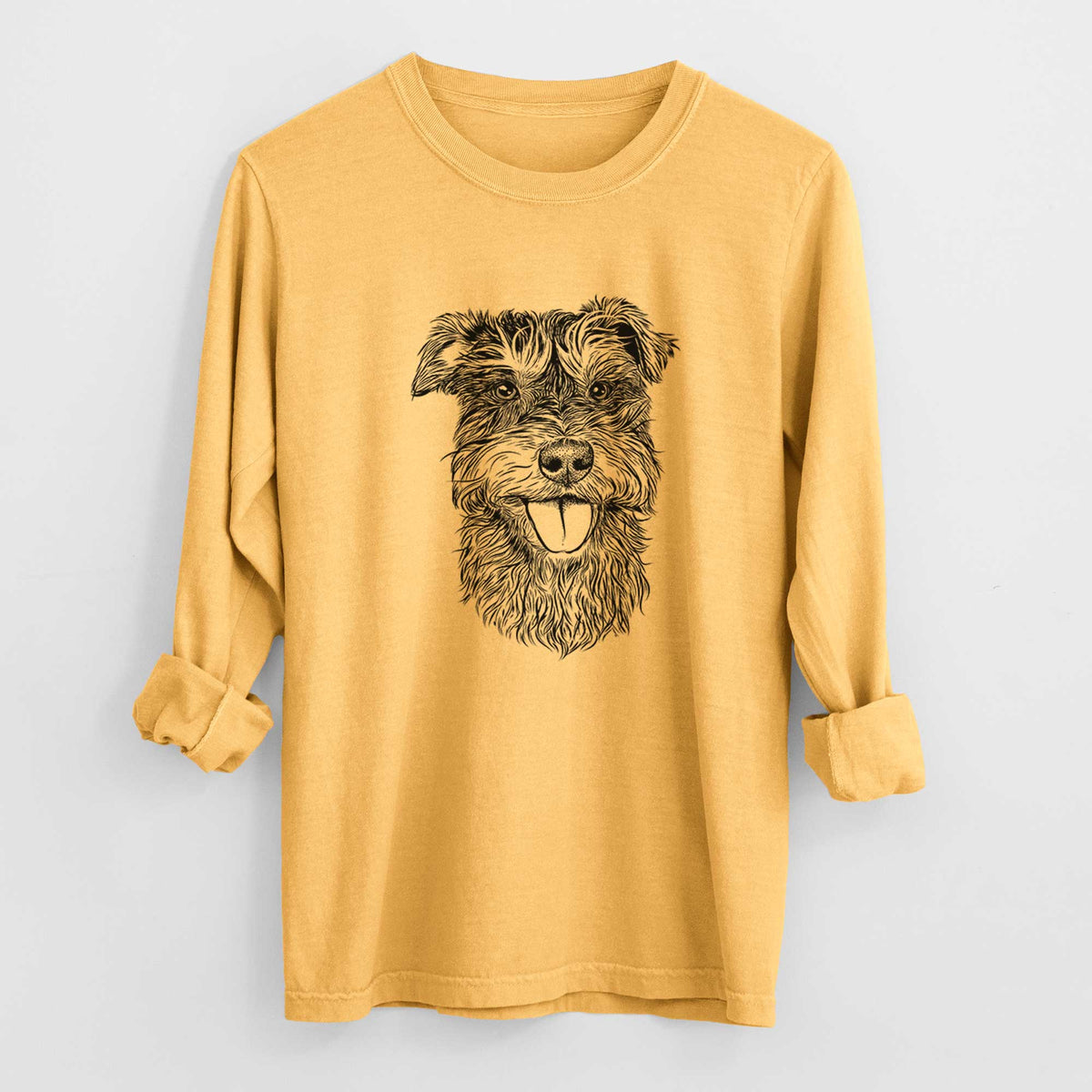 Bare Buster the Schnoodle - Heavyweight 100% Cotton Long Sleeve