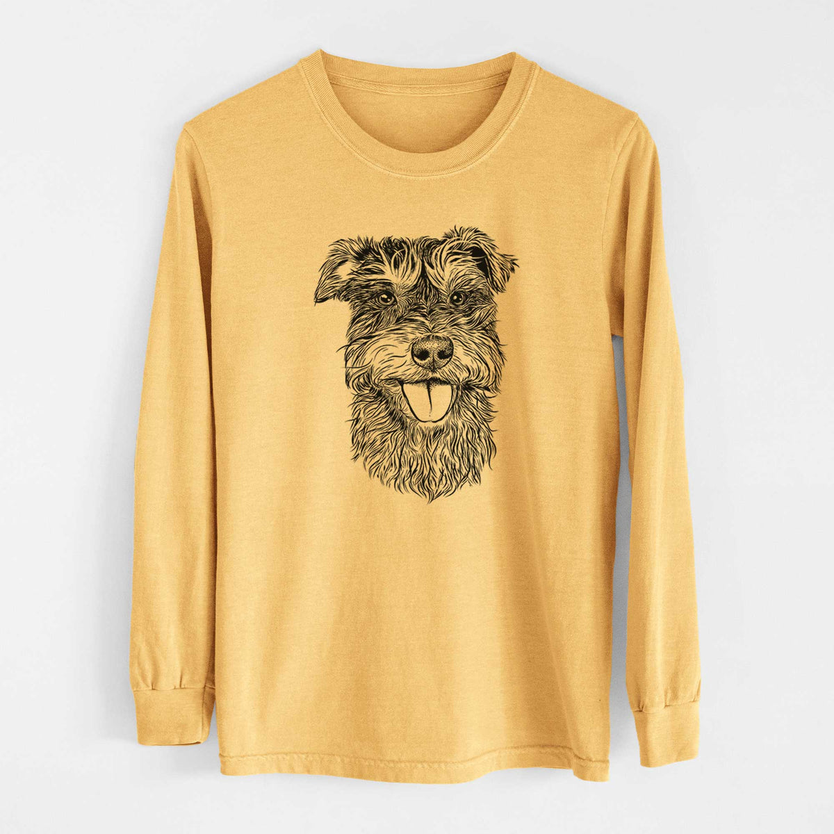 Bare Buster the Schnoodle - Heavyweight 100% Cotton Long Sleeve