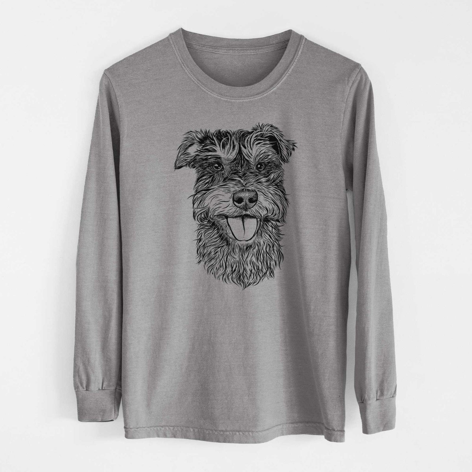 Bare Buster the Schnoodle - Heavyweight 100% Cotton Long Sleeve