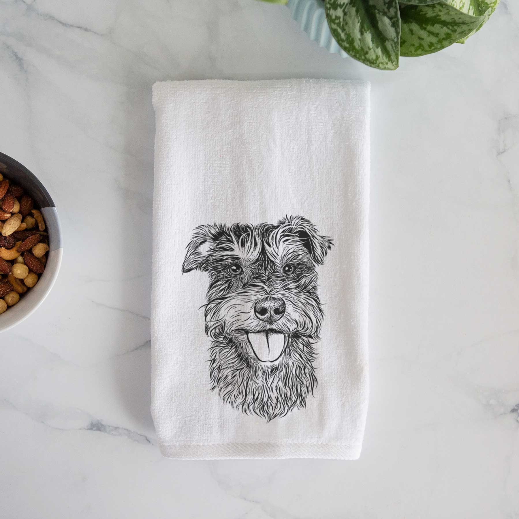 Buster the Schnoodle Decorative Hand Towel