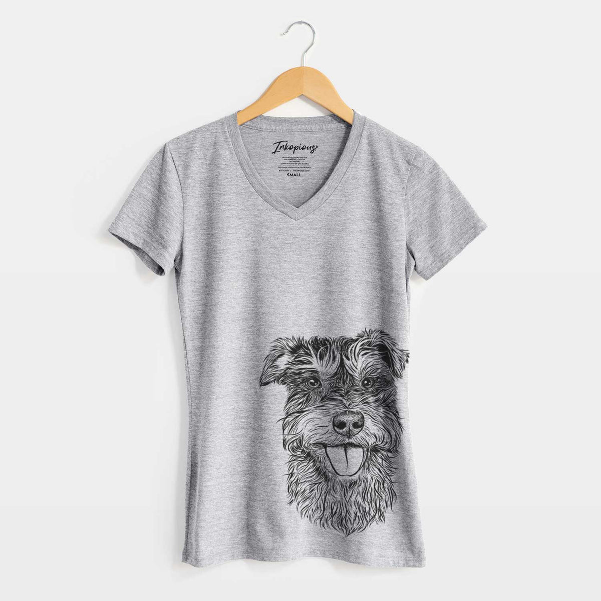 Bare Buster the Schnoodle - Women's V-neck Shirt