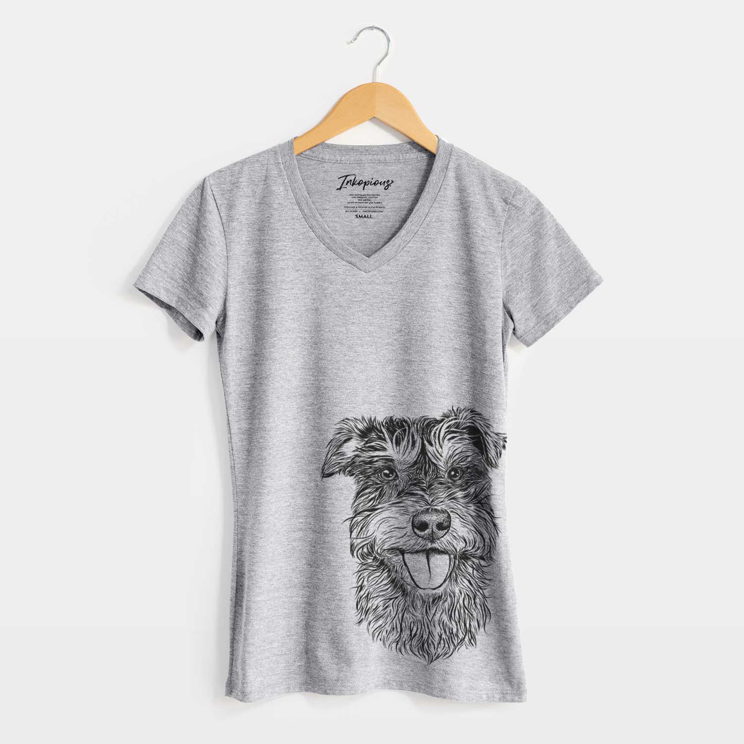 Bare Buster the Schnoodle - Women's V-neck Shirt