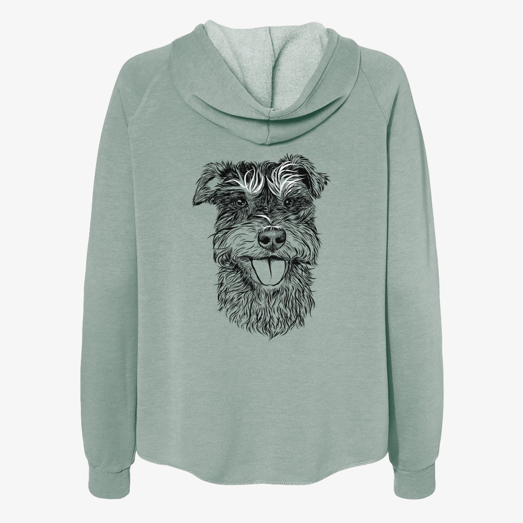 Buster the Schnoodle - Women's Cali Wave Zip-Up Sweatshirt