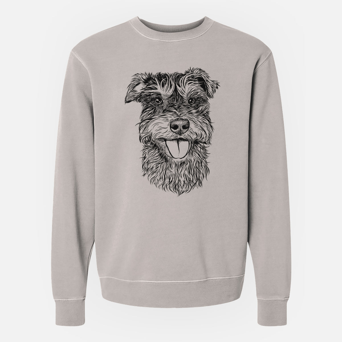 Bare Buster the Schnoodle - Unisex Pigment Dyed Crew Sweatshirt