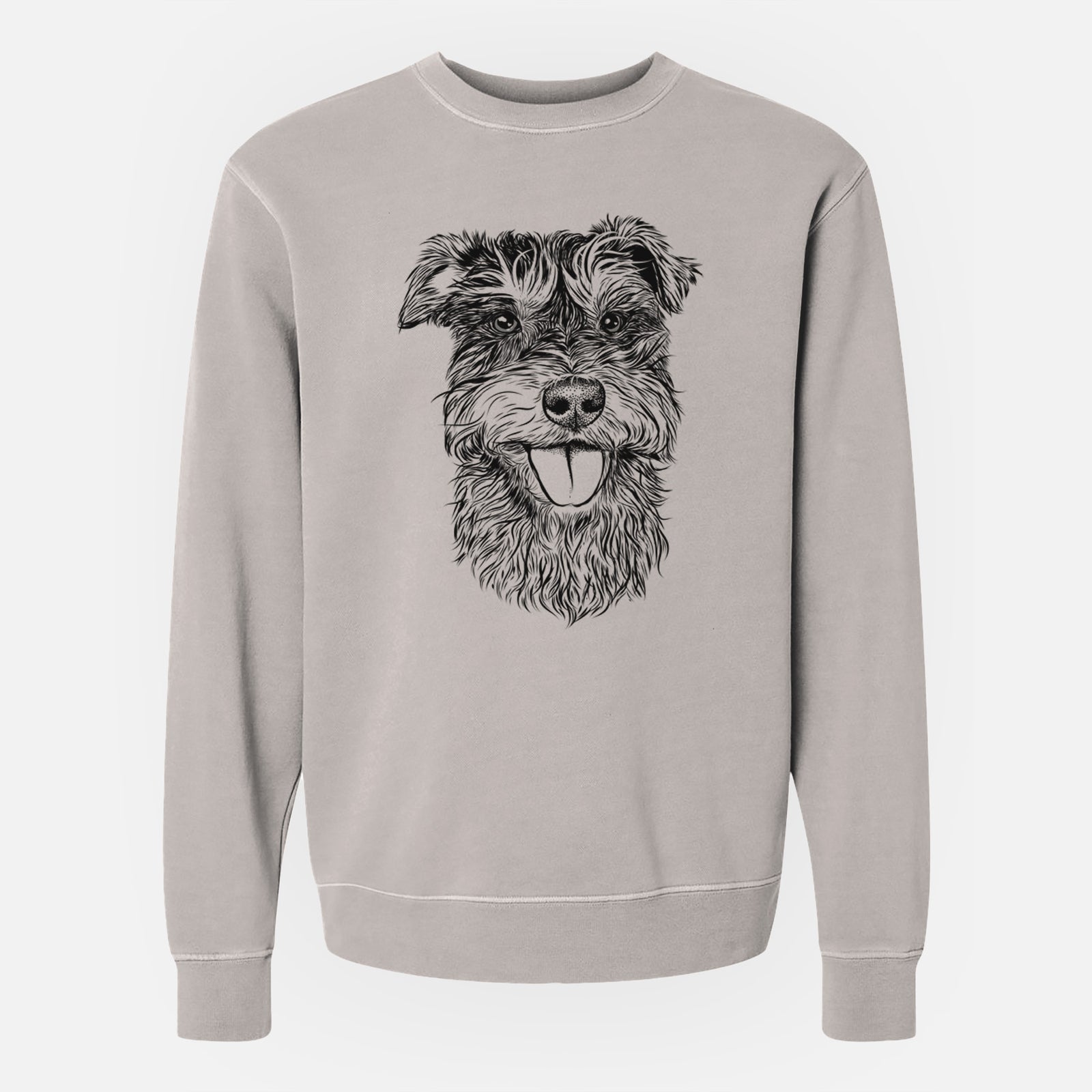 Bare Buster the Schnoodle - Unisex Pigment Dyed Crew Sweatshirt