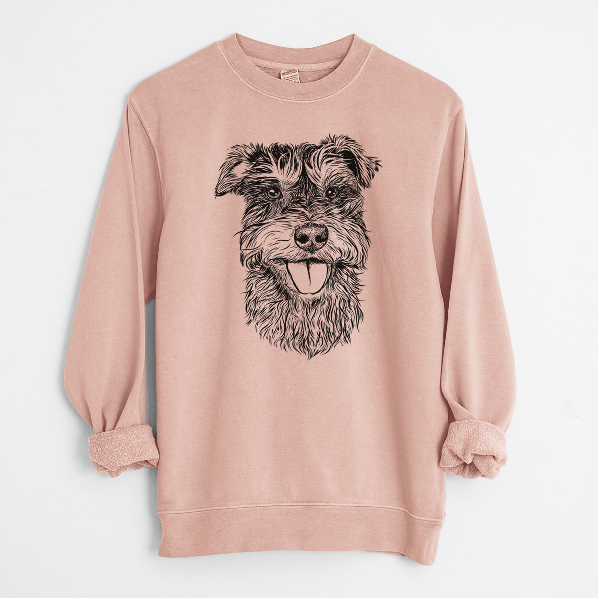 Bare Buster the Schnoodle - Unisex Pigment Dyed Crew Sweatshirt