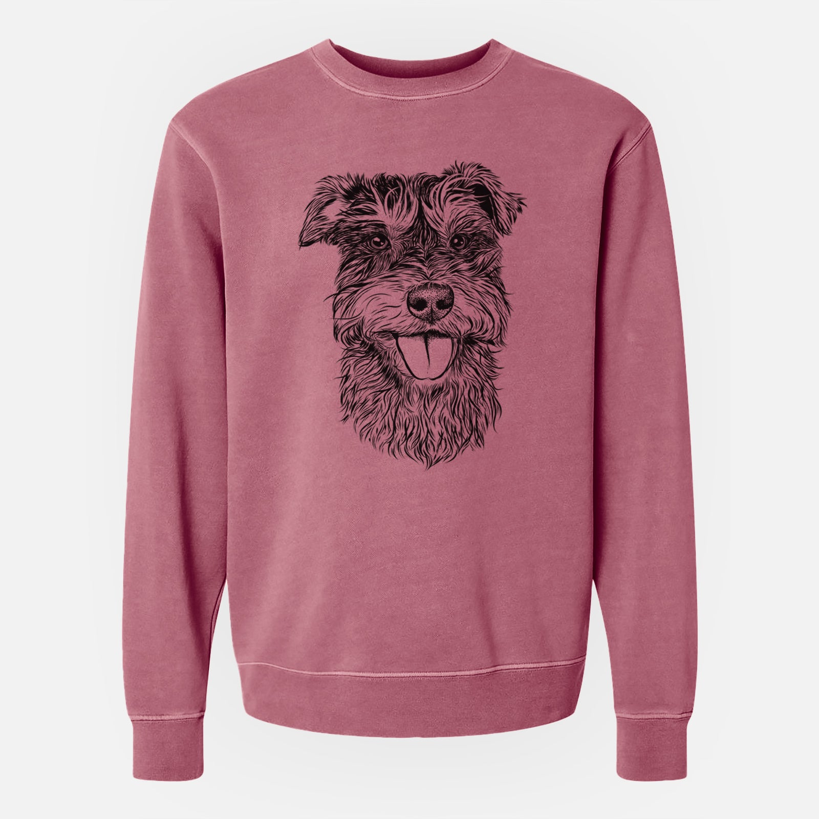 Bare Buster the Schnoodle - Unisex Pigment Dyed Crew Sweatshirt