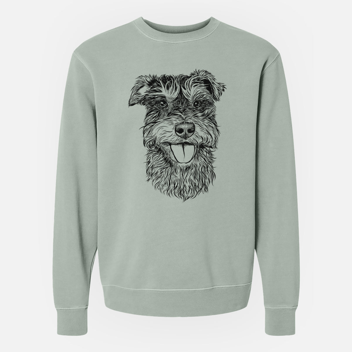 Bare Buster the Schnoodle - Unisex Pigment Dyed Crew Sweatshirt