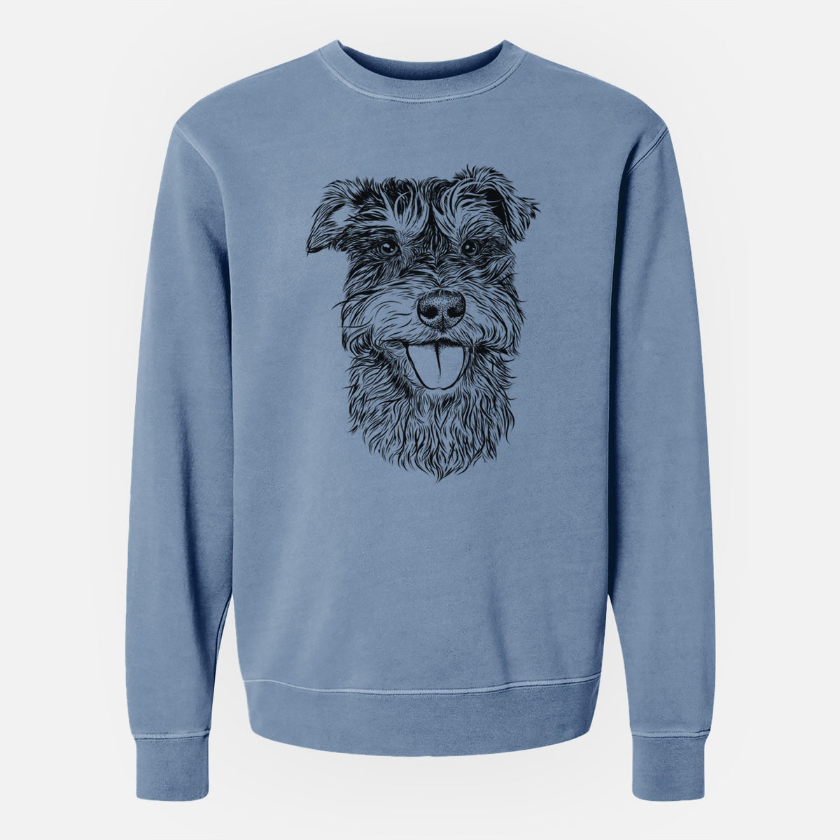 Bare Buster the Schnoodle - Unisex Pigment Dyed Crew Sweatshirt