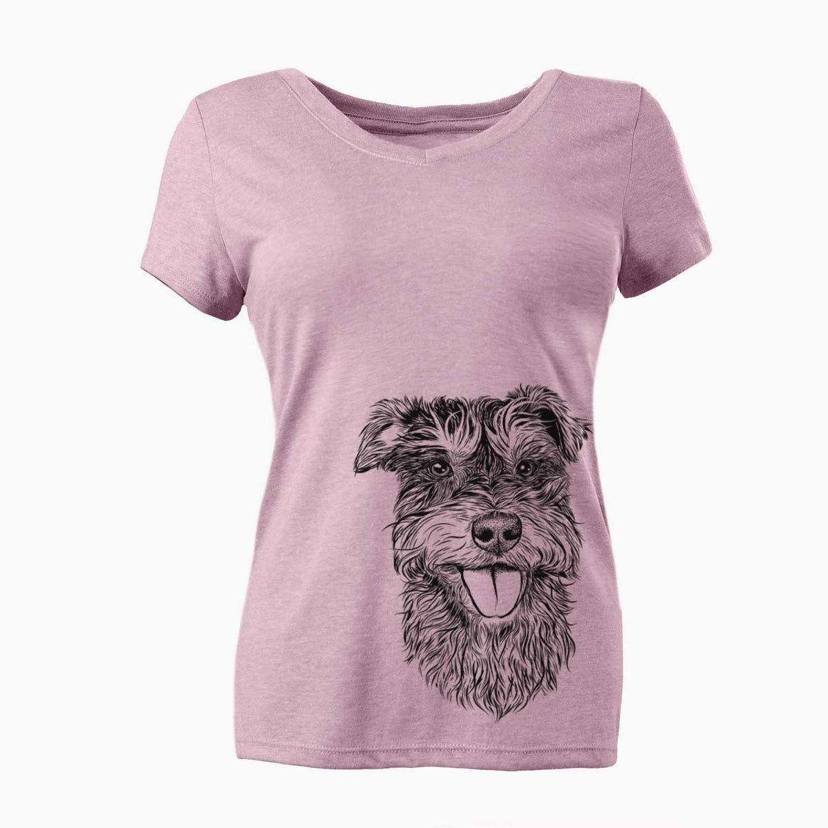 Bare Buster the Schnoodle - Women's V-neck Shirt