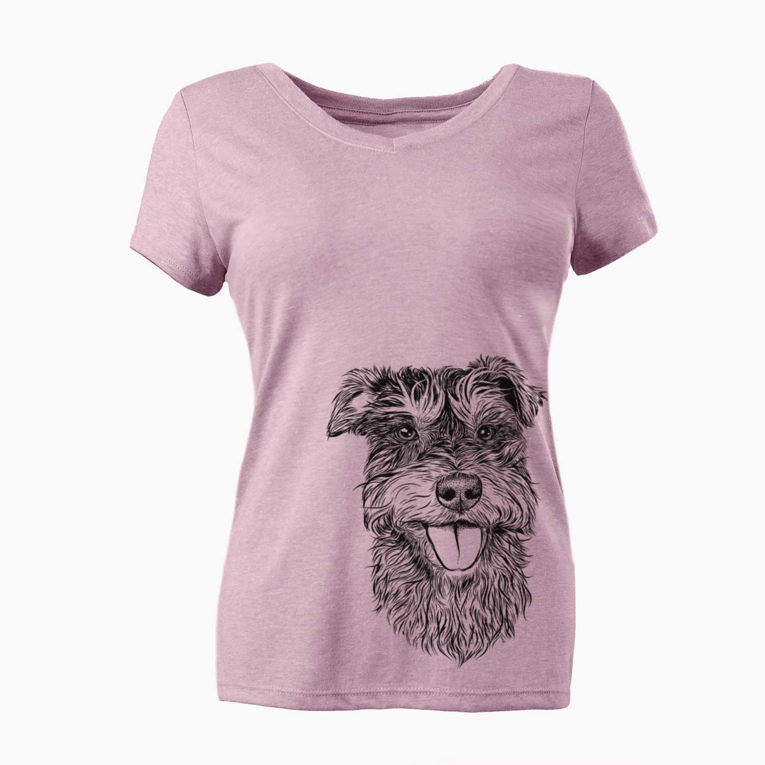 Bare Buster the Schnoodle - Women's V-neck Shirt