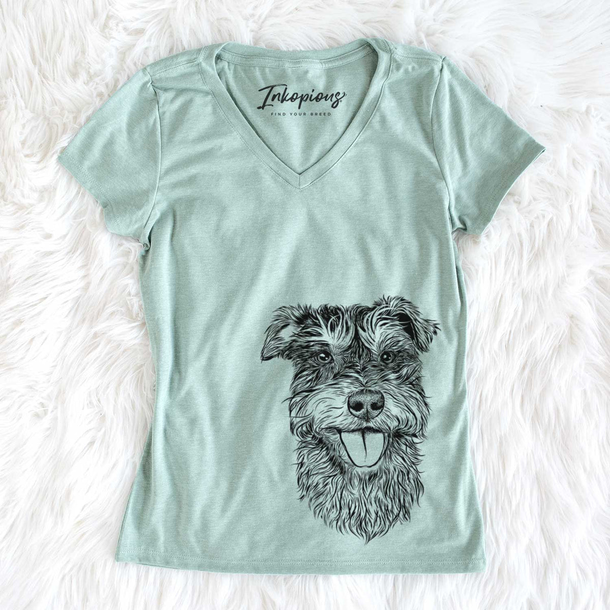 Bare Buster the Schnoodle - Women's V-neck Shirt