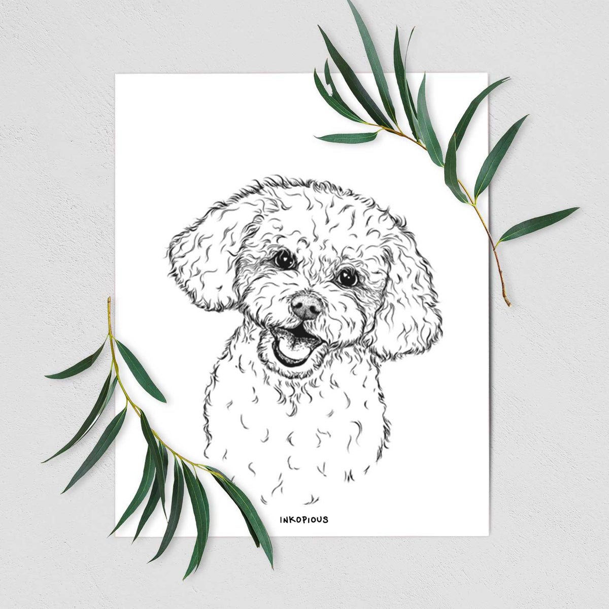 Caesar the Bichon Frise Art Print