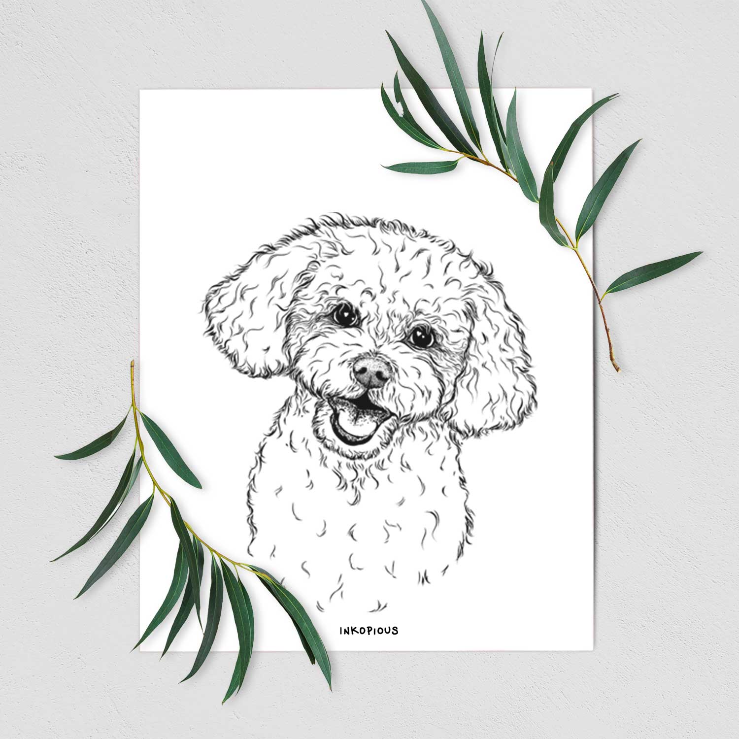 Caesar the Bichon Frise Art Print