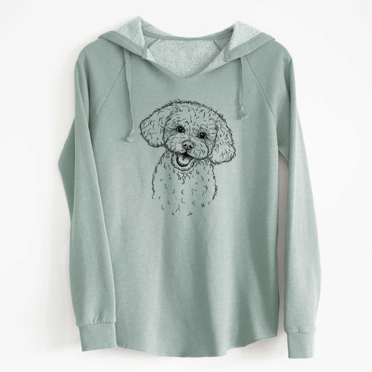 Bare Caesar the Bichon Frise - Cali Wave Hooded Sweatshirt
