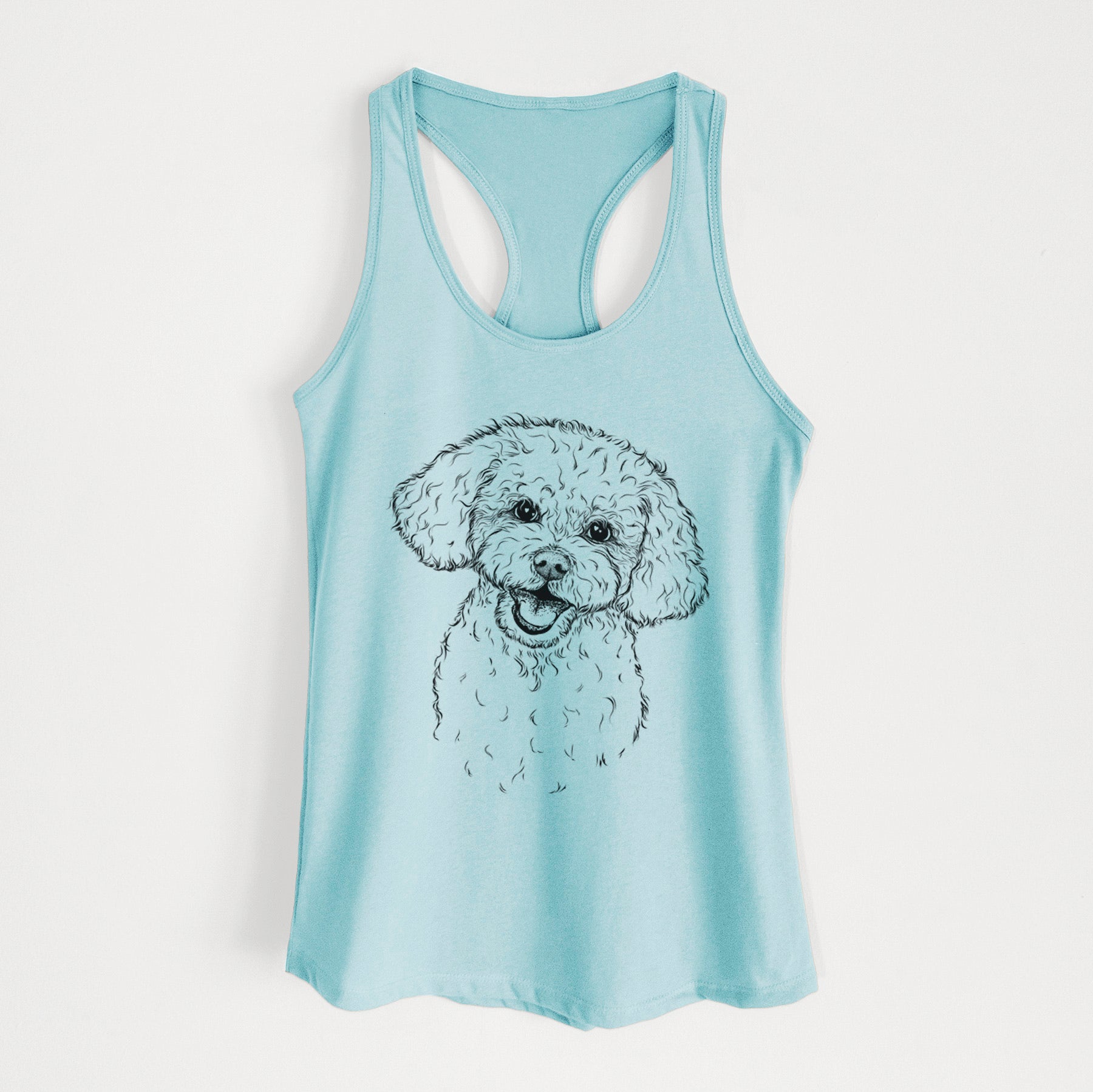 Caesar the Bichon Frise - Women's Racerback Tanktop