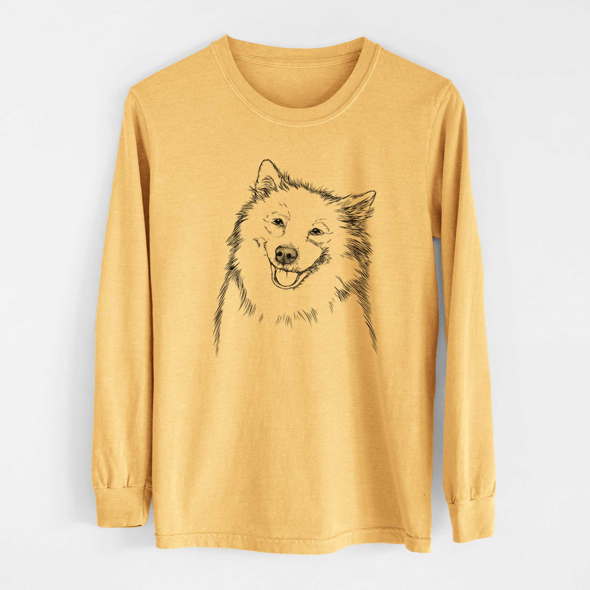 Bare Caico the Samoyed - Heavyweight 100% Cotton Long Sleeve